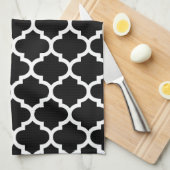 Quatrefoil Black en White Kitchen Towels Theedoek (Quarter Fold)