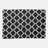 Quatrefoil Black en White Kitchen Towels Theedoek (Horizontaal)