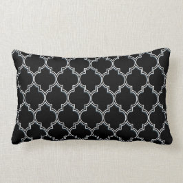 Quatrefoil Black White en Grey Kussens