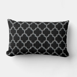 Quatrefoil Black White en Grey Kussens