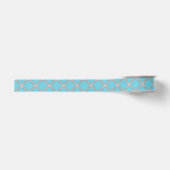 Quatrefoil blauw en grijs grosgrain lint (Voorkant)