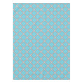 Quatrefoil blauw en grijs tafelkleed (Voorkant)