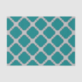 Quatrefoil blauwgroen en grijs tissuepapier (Voorkant)