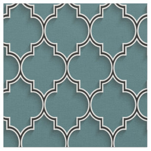 Quatrefoil Blauwgroen groene stof