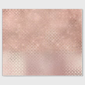 Quatrefoil Bride 16e Roos Gold Blush Bridal Spark Cadeaupapier (Vlak)