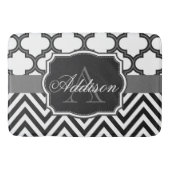Quatrefoil Chevron Monogram Badmat (Voorkant)