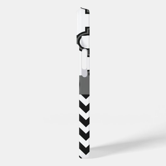 Quatrefoil Chevron Monogram Case-Mate iPhone Case (Achterkant / Links)