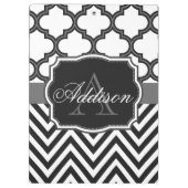 Quatrefoil Chevron Monogram Klembord (Achterkant)
