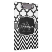 Quatrefoil Chevron Monogram Klembord (Rechts)