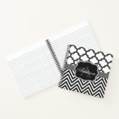 Quatrefoil Chevron Monogram Notitieboek (Binnen)