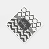 Quatrefoil Chevron Monogram Servet (Hoek)