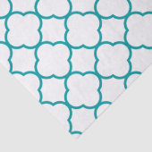 Quatrefoil Clover-patroon: Groenblauw Tissuepapier (Detail)