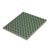 Quatrefoil Clover-patroon: Hunter Green Tegeltje (Zijkant)