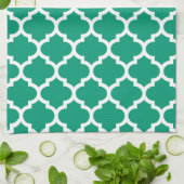 Quatrefoil Emerald Green Kitchen Towels Theedoek (Gevouwen)