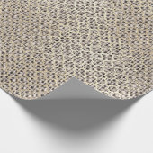 Quatrefoil Foxier Gold Creamy Beige Linen Cadeaupapier (Hoek)