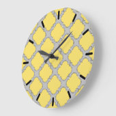 Quatrefoil geel en grijs grote klok (Hoek)