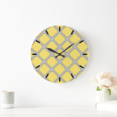 Quatrefoil geel en grijs grote klok (Huis)