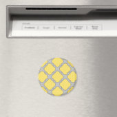 Quatrefoil geel en grijs magneet (Insitu (Vaatwasser))