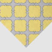 Quatrefoil geel en grijs tissuepapier (Detail)
