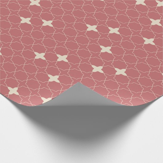 Quatrefoil Geometric Pattern Wrapping Paper Cadeaupapier (Hoek)
