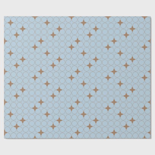 Quatrefoil Geometric Pattern Wrapping Paper Cadeaupapier (Vlak)