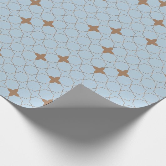 Quatrefoil Geometric Pattern Wrapping Paper Cadeaupapier (Hoek)