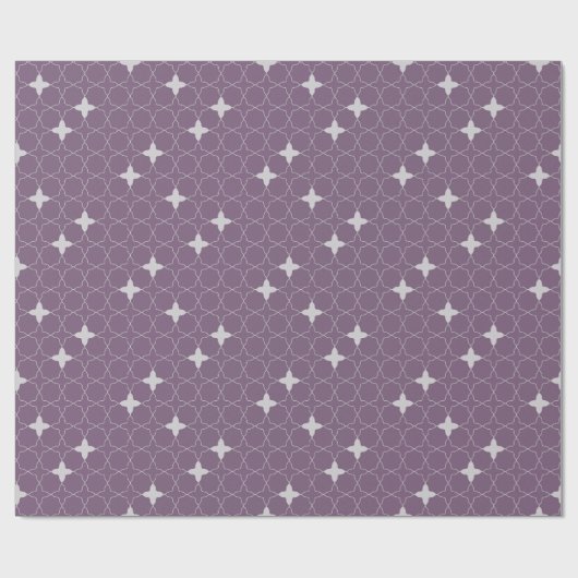 Quatrefoil Geometric Pattern Wrapping Paper Cadeaupapier (Vlak)