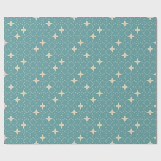 Quatrefoil Geometric Pattern Wrapping Paper Cadeaupapier (Vlak)