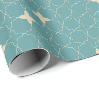Quatrefoil Geometric Pattern Wrapping Paper Cadeaupapier