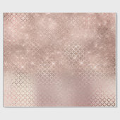 Quatrefoil Glam Roze Rose Gold Blush Bridal Spark Cadeaupapier (Vlak)