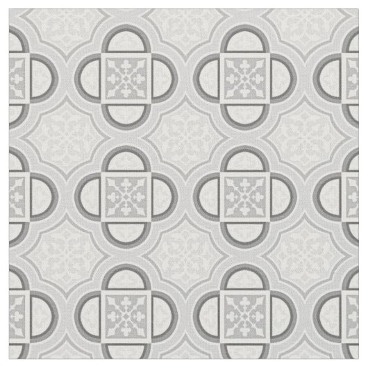 Quatrefoil Grijze Stof (Close Up)