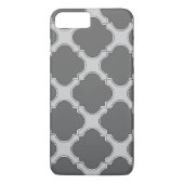 Quatrefoil in grijze tinten Case-Mate iPhone case (Achterkant)