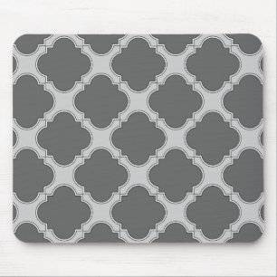 Quatrefoil in grijze tinten muismat