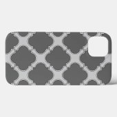 Quatrefoil in tinten grijs Hoesje-Mate iPhone case (Achterkant (horizontaal))