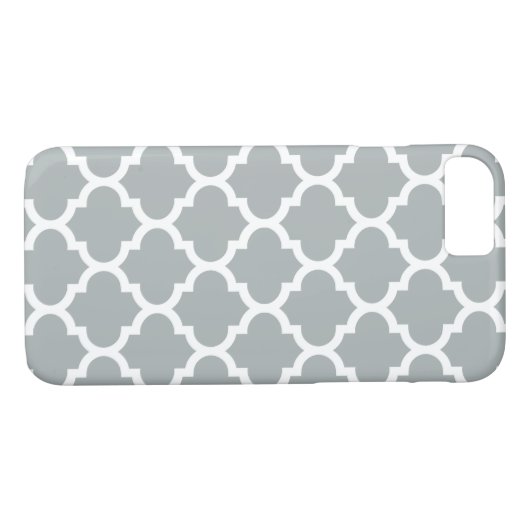Quatrefoil iPhone 7 Hoesje in Paloma Gray (Achterkant (Horizontaal))