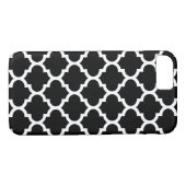 Quatrefoil iPhone 7 Hoesje in zwart-wit (Achterkant (Horizontaal))