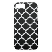 Quatrefoil iPhone 7 Hoesje in zwart-wit (Achterkant)