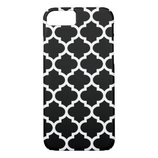 Quatrefoil iPhone 7 Hoesje in zwart-wit