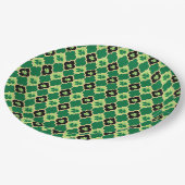 Quatrefoil Irish Shamrocks Papieren Bordje (Gekanteld)