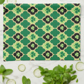 Quatrefoil Irish Shamrocks Theedoek (Gevouwen)