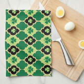 Quatrefoil Irish Shamrocks Theedoek (Quarter Fold)