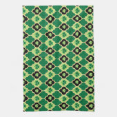 Quatrefoil Irish Shamrocks Theedoek (Verticaal)