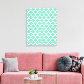 Quatrefoil Lattice Trellis Patroon Elke kleur Canvas Afdruk (Insitu (Woonkamer))