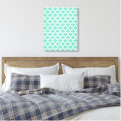 Quatrefoil Lattice Trellis Patroon Elke kleur Canvas Afdruk (Insitu (Slaapkamer))