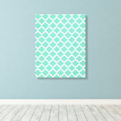 Quatrefoil Lattice Trellis Patroon Elke kleur Canvas Afdruk (Insitu (Houten vloer))