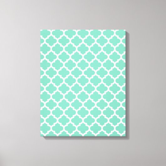 Quatrefoil Lattice Trellis Patroon Elke kleur Canvas Afdruk (Voorkant)