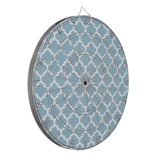 Quatrefoil Lattice Trellis Patroon Elke kleur Dartbord (Voorkant Links)