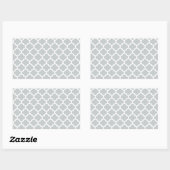 Quatrefoil Lattice Trellis Patroon Elke kleur Rechthoekige Sticker (Vel)
