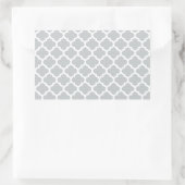 Quatrefoil Lattice Trellis Patroon Elke kleur Rechthoekige Sticker (Tas)