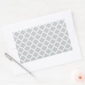 Quatrefoil Lattice Trellis Patroon Elke kleur Rechthoekige Sticker (Envelop)